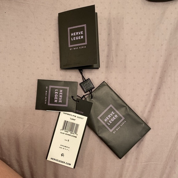 Hervé Léger “Lora” Gunmetal Sequin Bandage Dress – Size S – Worn Once - Picture 4 of 5